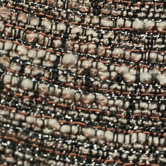 LOFT Brown with Hints of Beige & Coral, Shimmery, Fully Lined, Zip Sz 4 - Picture 10 of 12